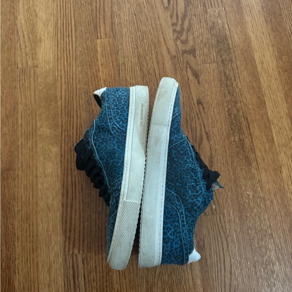 P448 Blue Leopard Print Sneakers - Picture 4 of 10